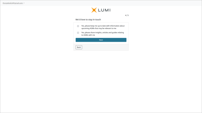 Lumi AGM+ - Local Account Screen 5